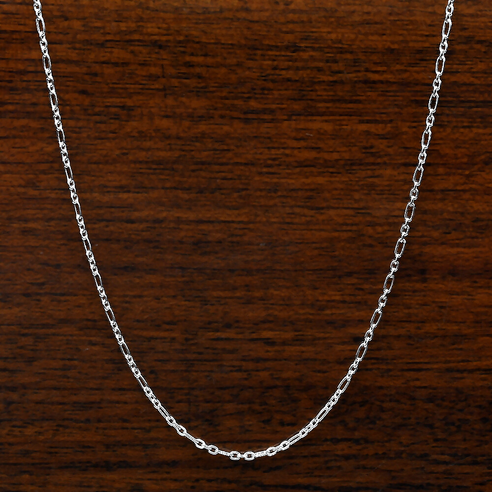 18″ 925 Sterling Silver Cable Chain Necklace Strong, Classic Shiny Link DGC1025