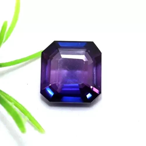 Natural 5.85 Ct Purple Asscher Cut Tanzanite Faceted Certified Loose Gemstone