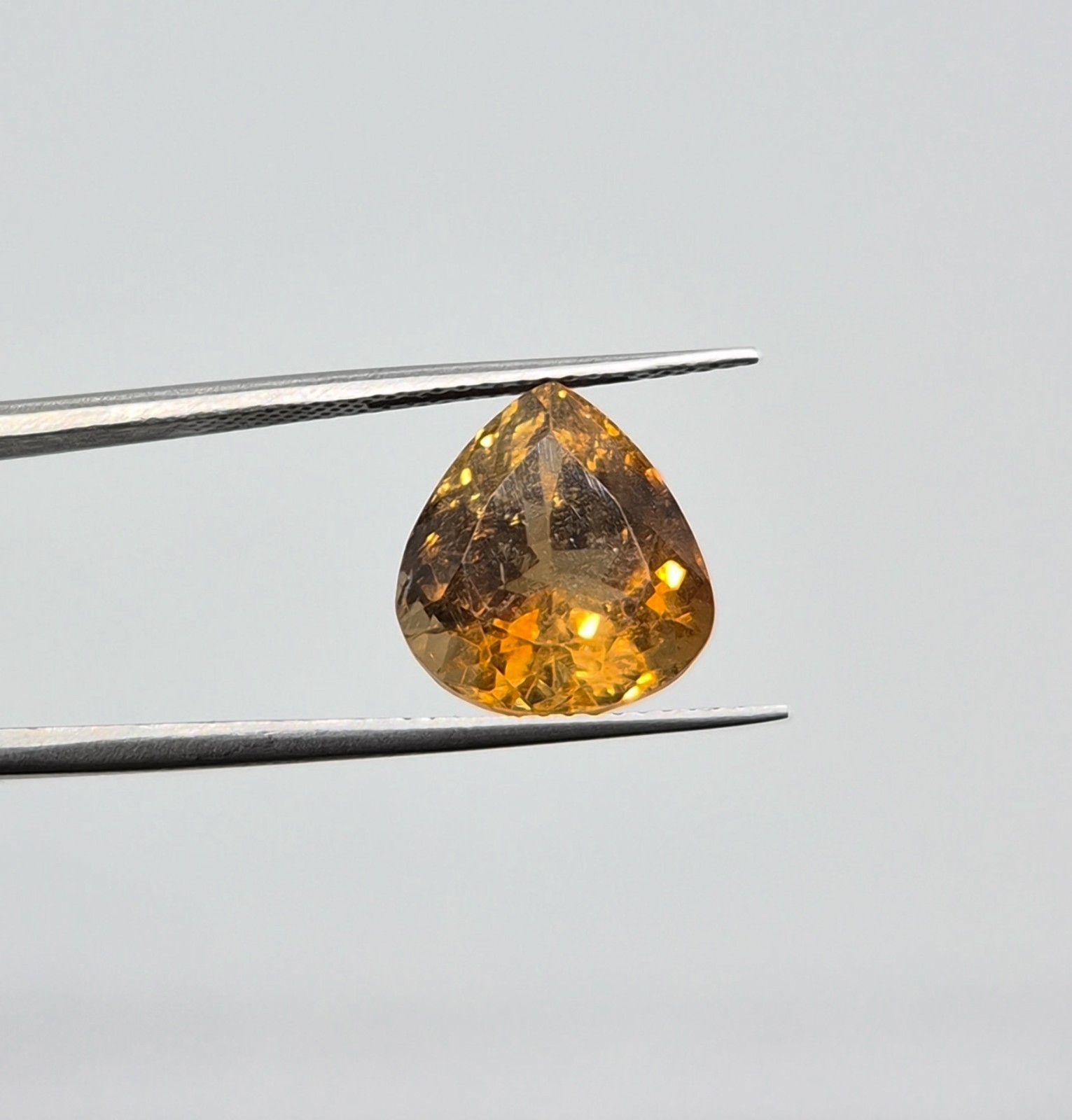 8.95ct Natural Imperial Topaz Loose Gemstone Heart Cut For Making Jewellery