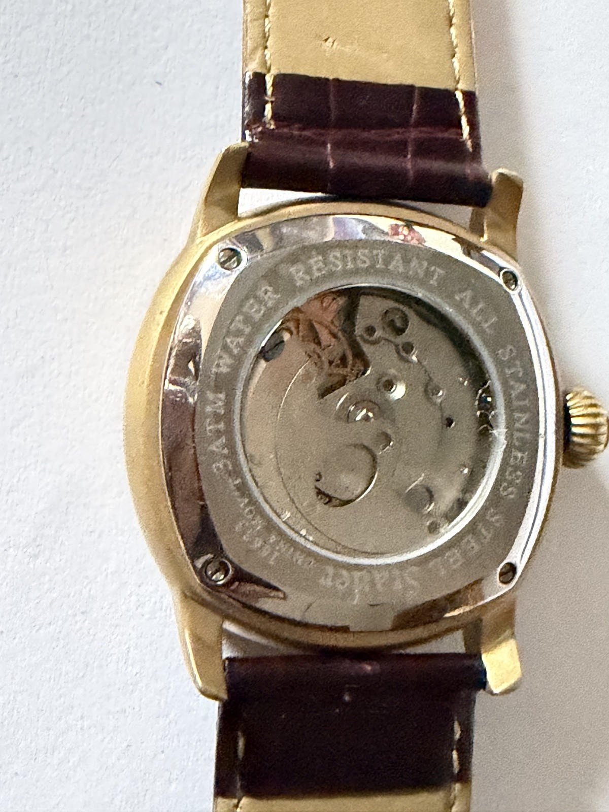STAUER 1930 STYLE AUTOMATIC 21 JEWELS MEN’S WATCH PREOWNED W/BOX & PAPER