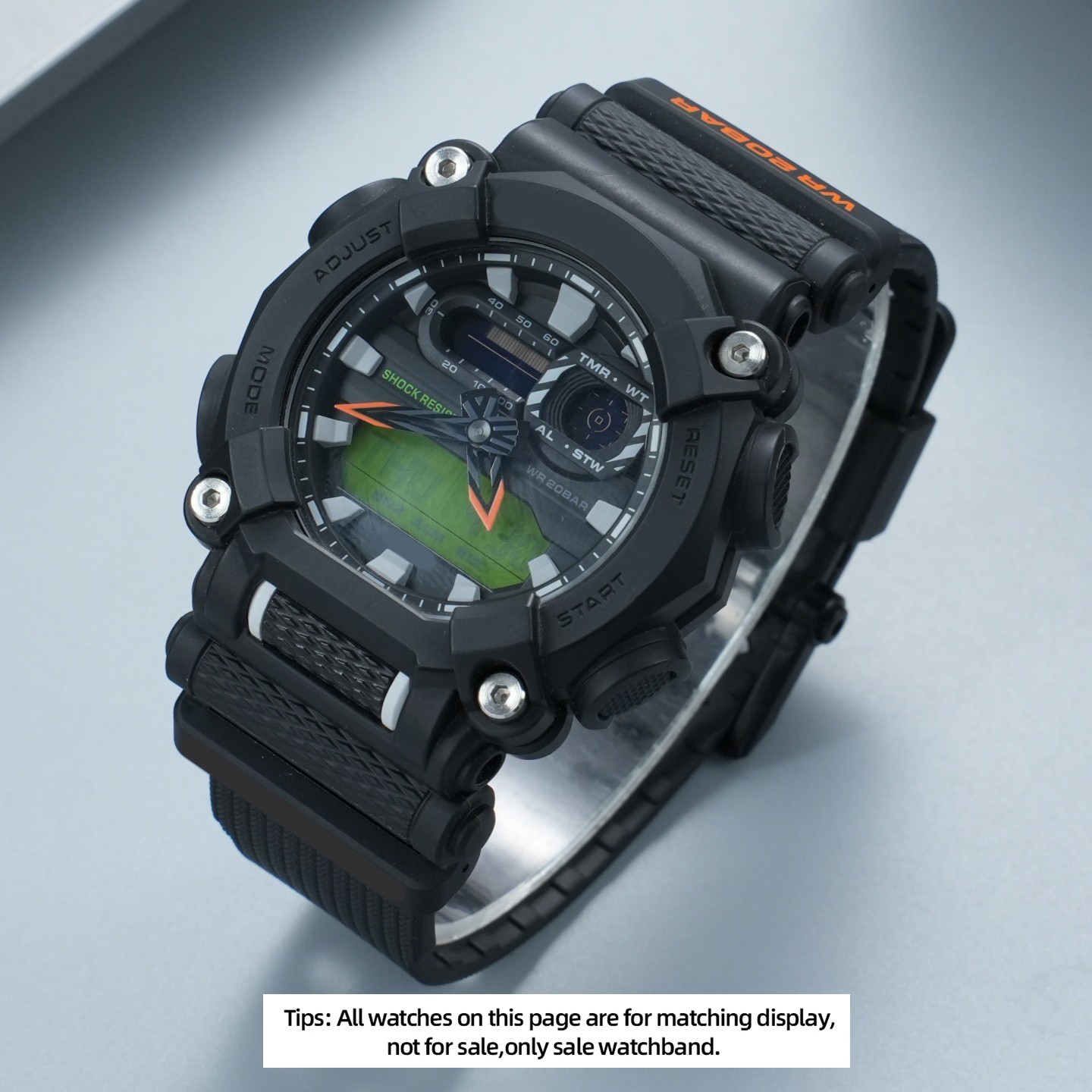 For Casio G-SHOCK GA900 Silicone Watch Strap Outdoor Sports Waterproof WatchBand