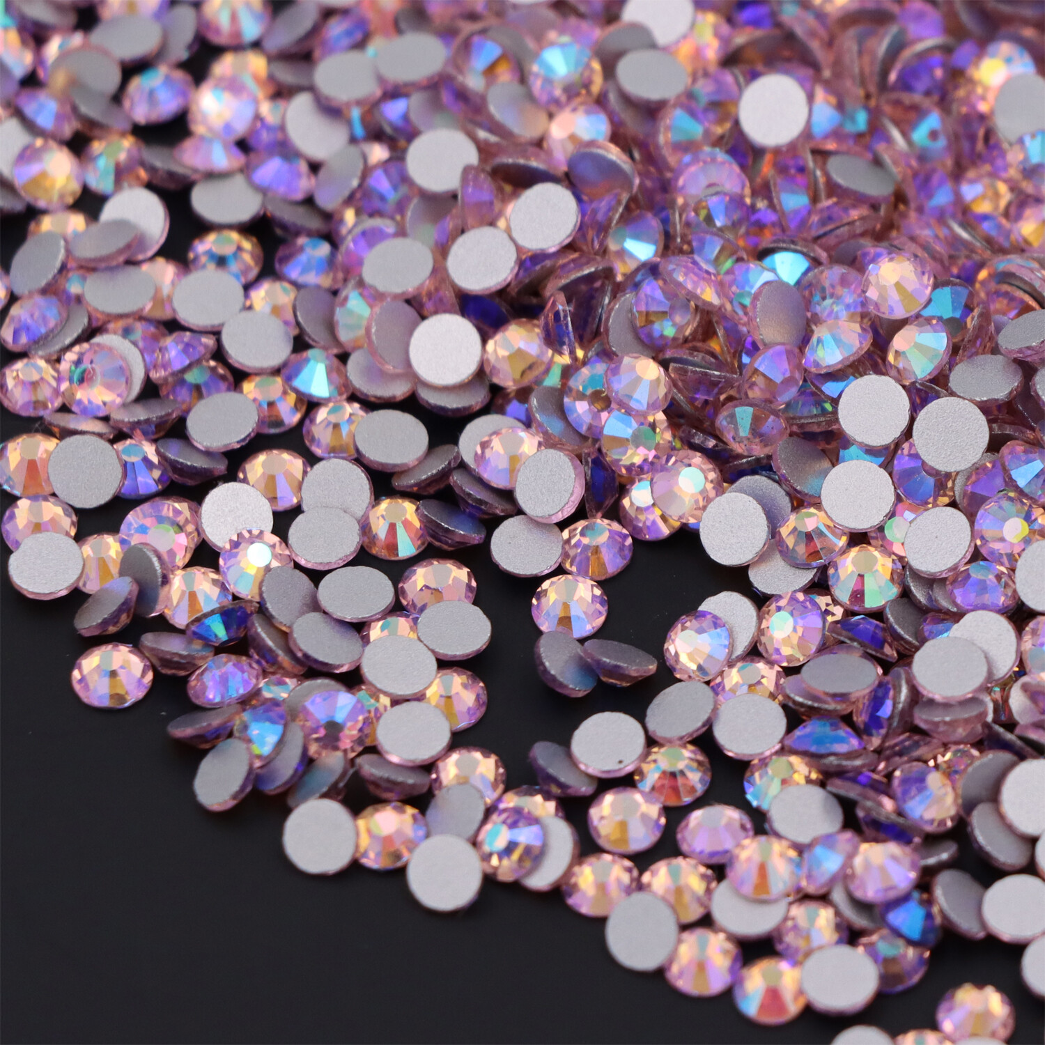 Glitter Rhinestone Crystal AB Non Hot Fix FlatBack Strass Garment Nail Art Stone