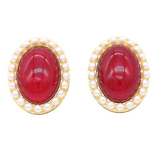 CLIP ON Earrings Womens Non Pierced Dangle Vintage Silver Gold Rhinestone Stud
