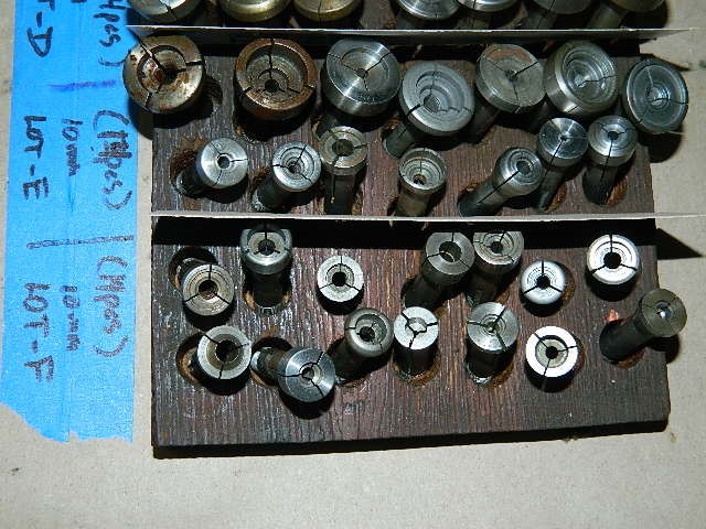 LEVIN Watchmakers Lathe 10MM Collets SELECT LOT – A thru LOT -F (14pcs)