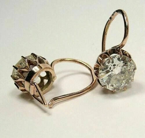 2.50Ct Art Deco Style Lab Created Diamond Anniversary Rose Gold Plated Earrings