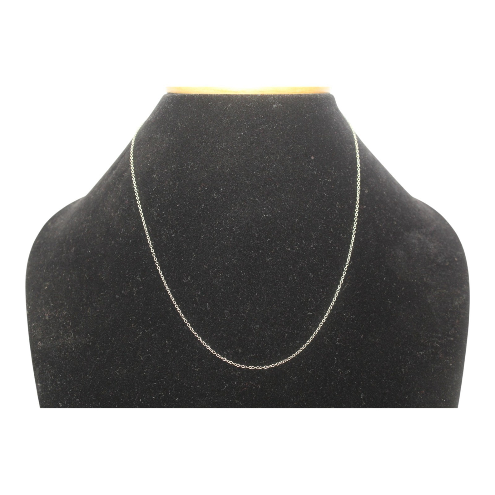 925 Sterling Silver Thin Link Chain 18.0″ Handmade Single Piece Unisex M0122