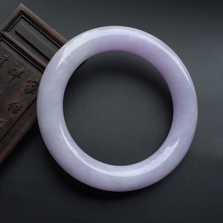 Certified Burma Natural Burmese Purple Jade Jadeite Round Bracelets Bangle