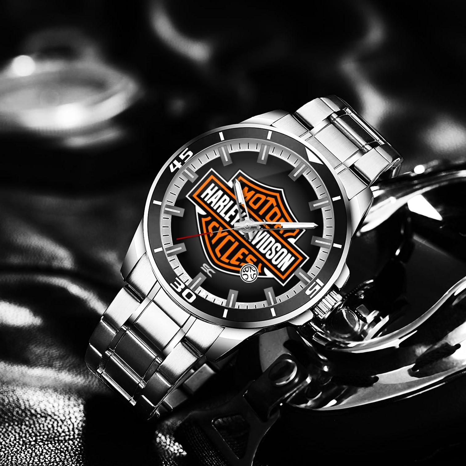 Harley & Davidson Passion Motorcycle Biker Steel Wrist Watch for Lovers