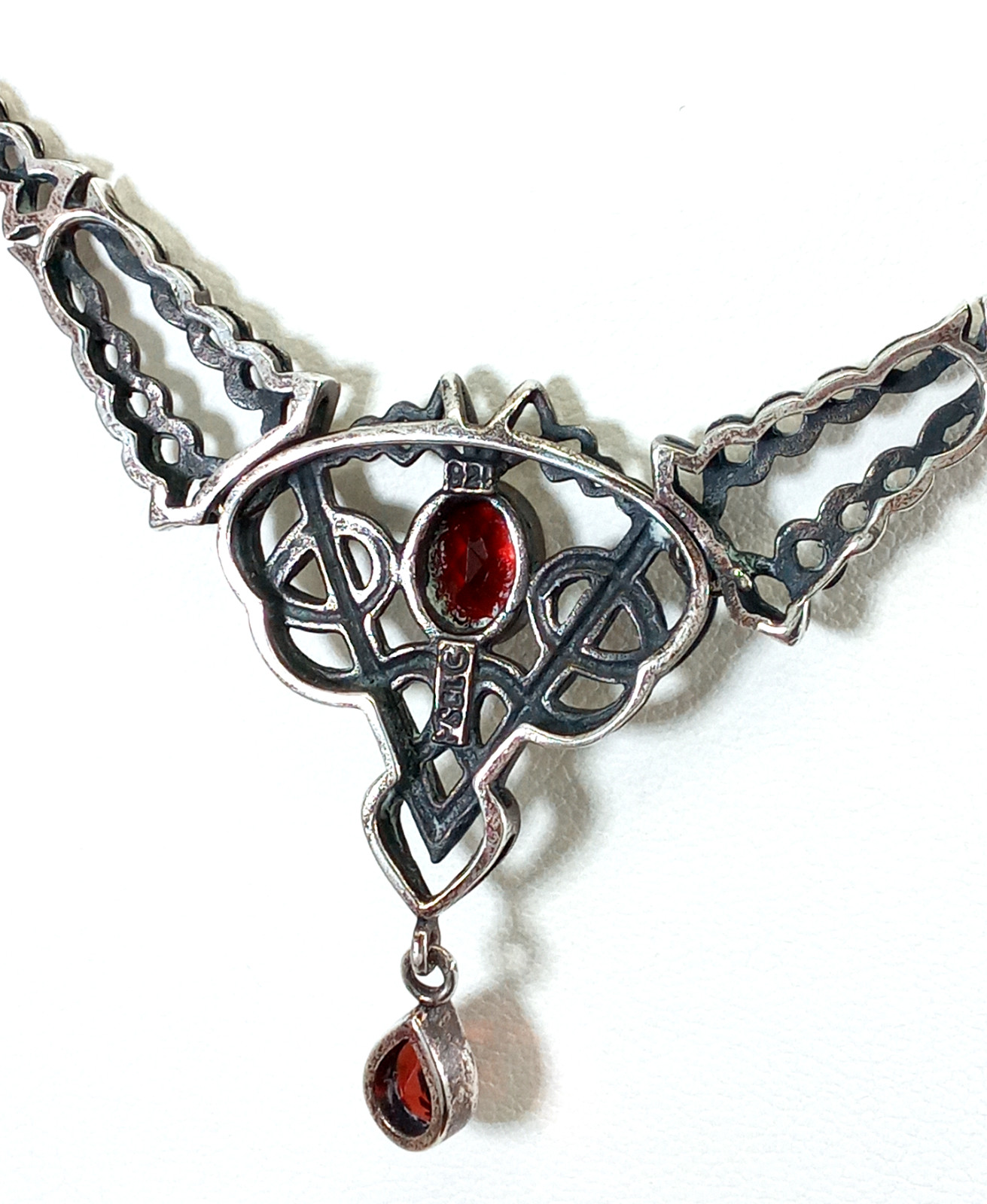 Vintage 2003 Peter Stone Celtic Garnet Necklace Peter Stone PSCL
