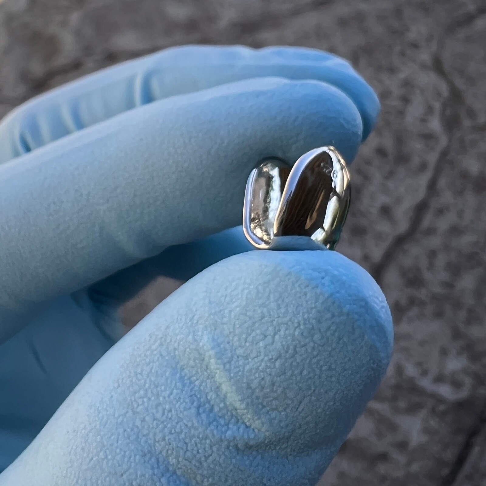 Real Solid 925 Sterling Silver Single Cap One Tooth Grillz Slug Diente De Plata