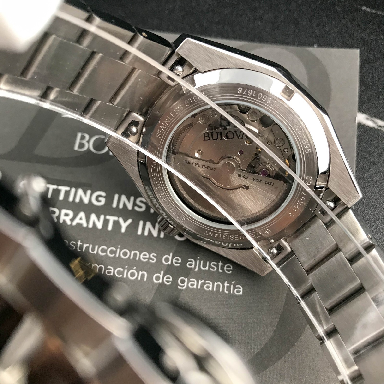 Bulova 96B429 Men’s Surveyor Automatic Green Dial Stainless Steel Watch 38mm