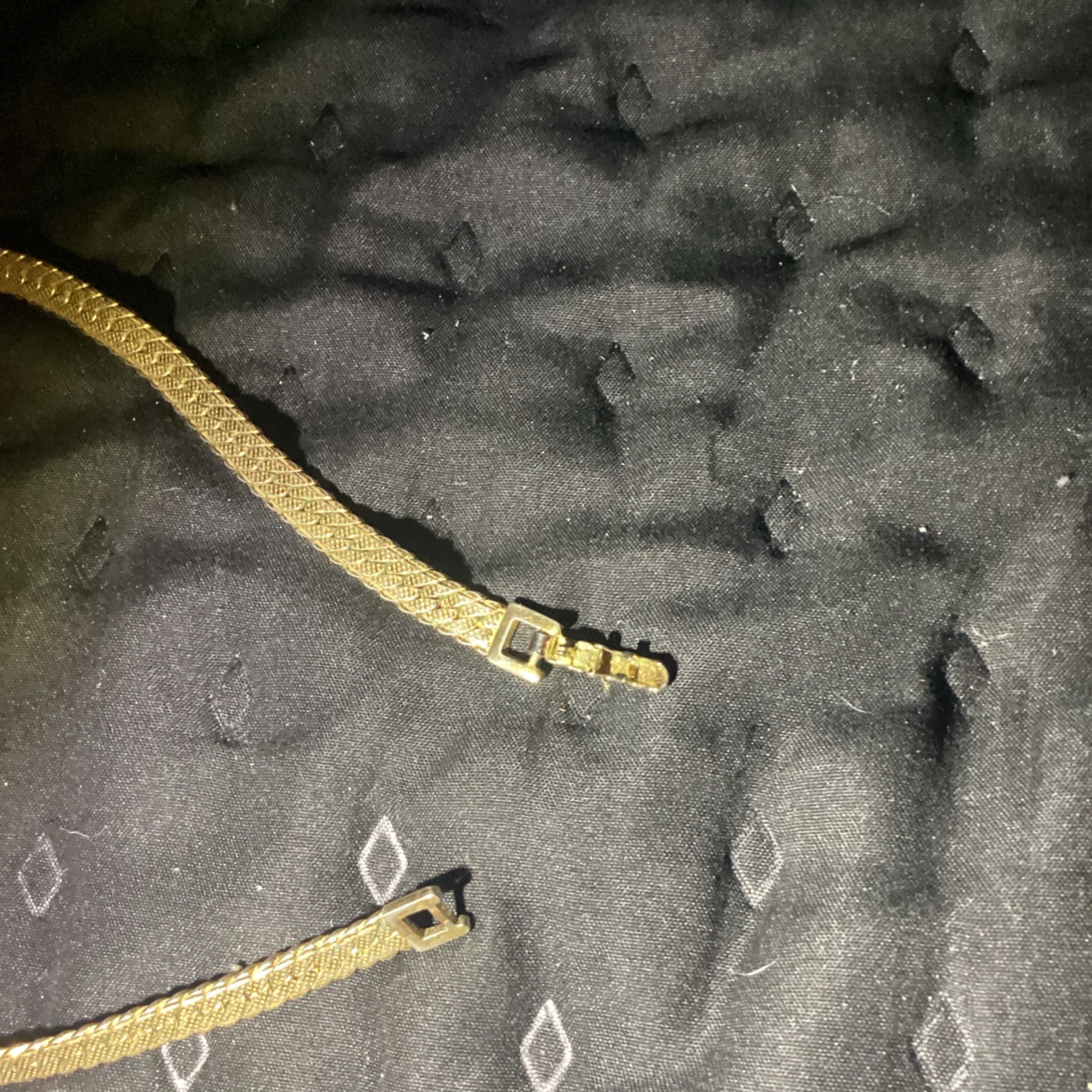 Vintage Gold ‘Monet’ Gold Filled Snake Style Chain/Choker Herringbone Bracelet