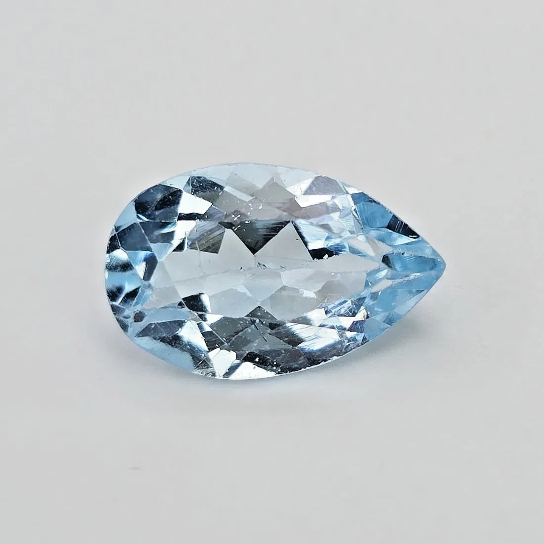 Natural Blue Topaz 2.29ct Pear Faceted Loose Gemstone