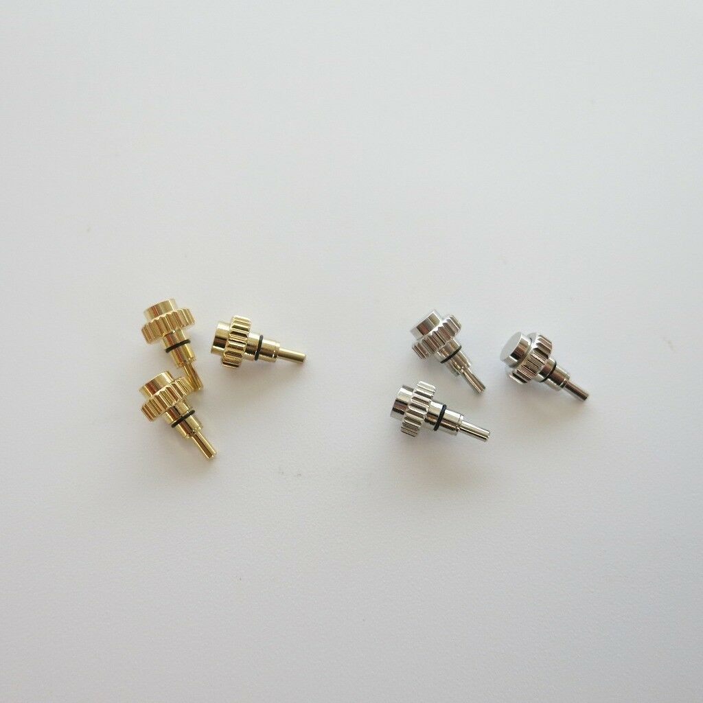 1 Set Stainless Steel Silver/Gold Watch Pusher Button Crown Flat Head Push Type