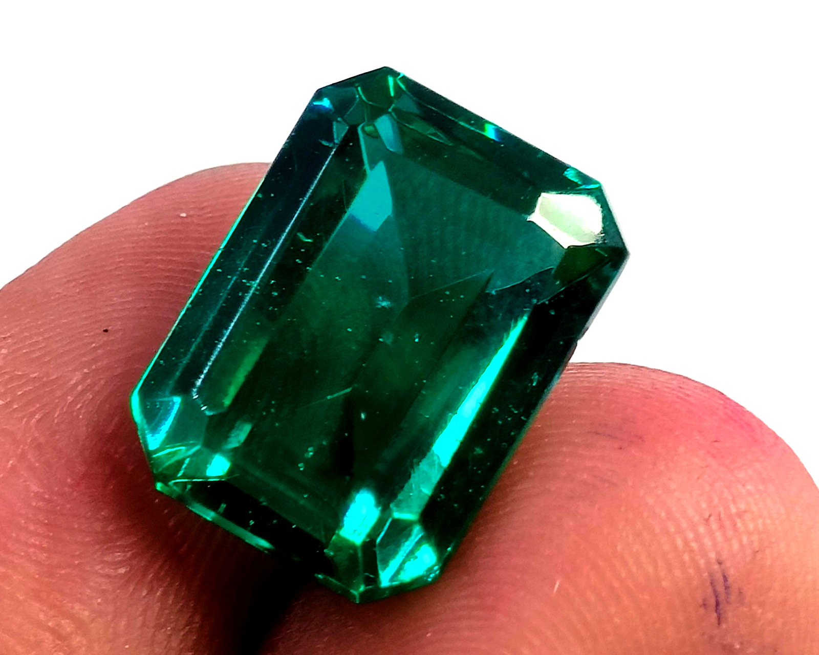 Natural Green Emerald 11.70 Ct EGL Emerald Shape Transparent Loose Gemstone 6AGV