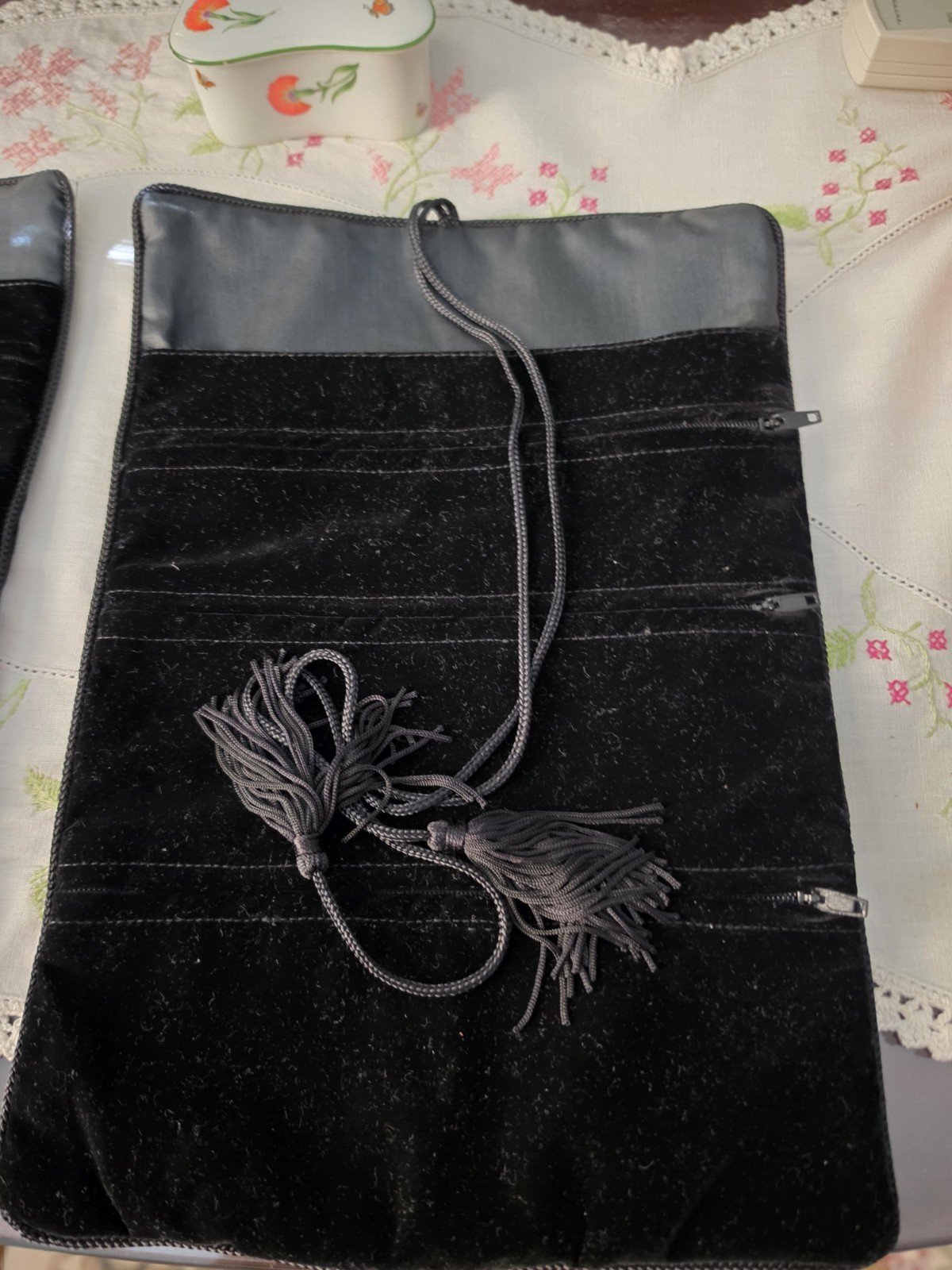 Vintage Velvet Jewelry Roll bags. Set Of 3 Never Used