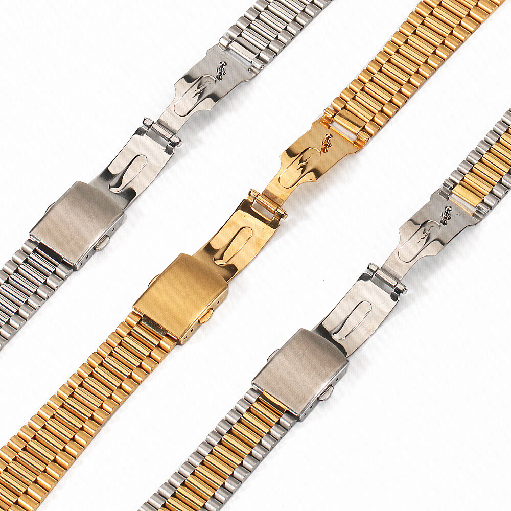 High Quality Solid Stainless Steel Watch Strap Wristband 12/14/16/18/20mm Unisex