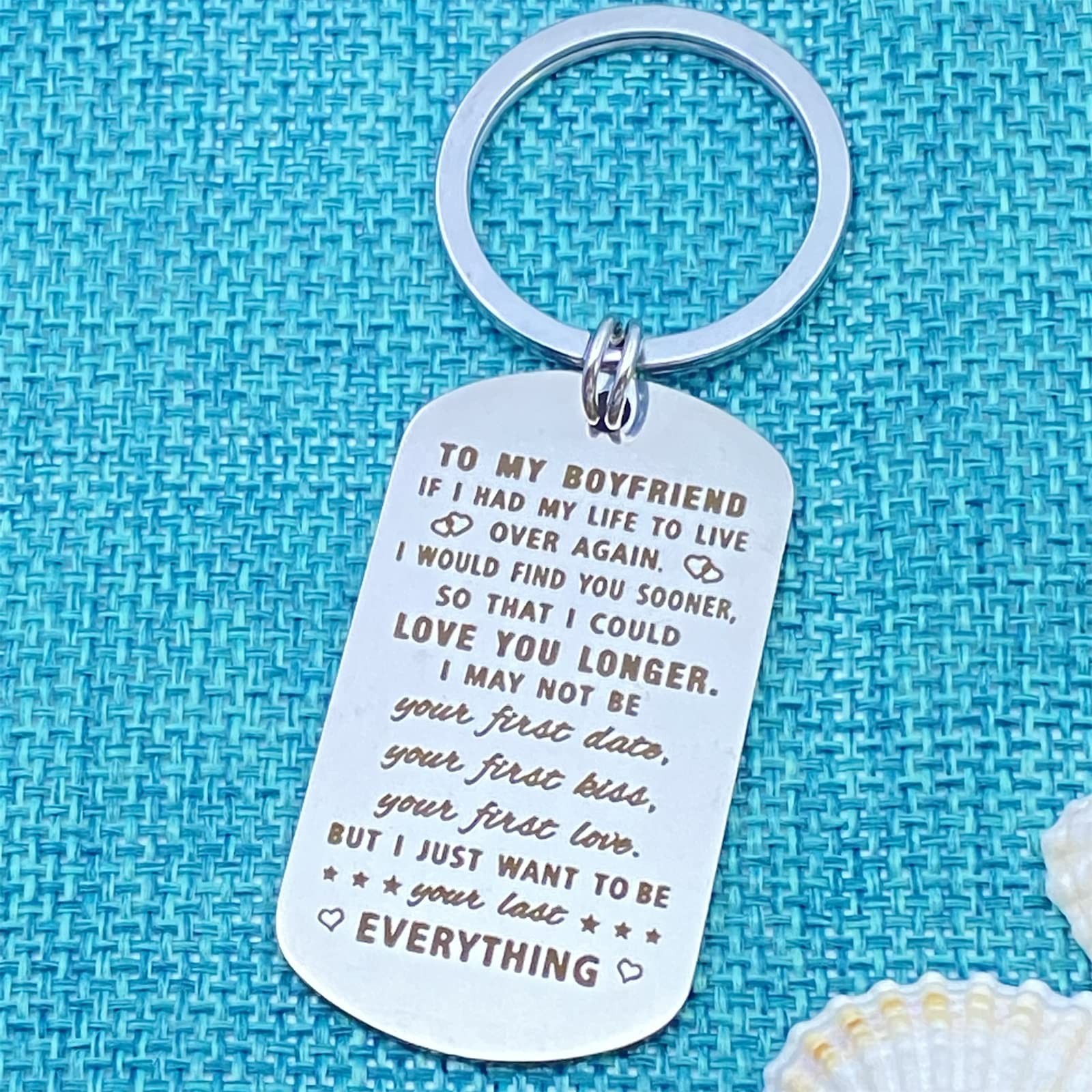 xyqcy To My Boyfriend Keychains From Girlfriend Gifts for Boyfriend Keyring C…