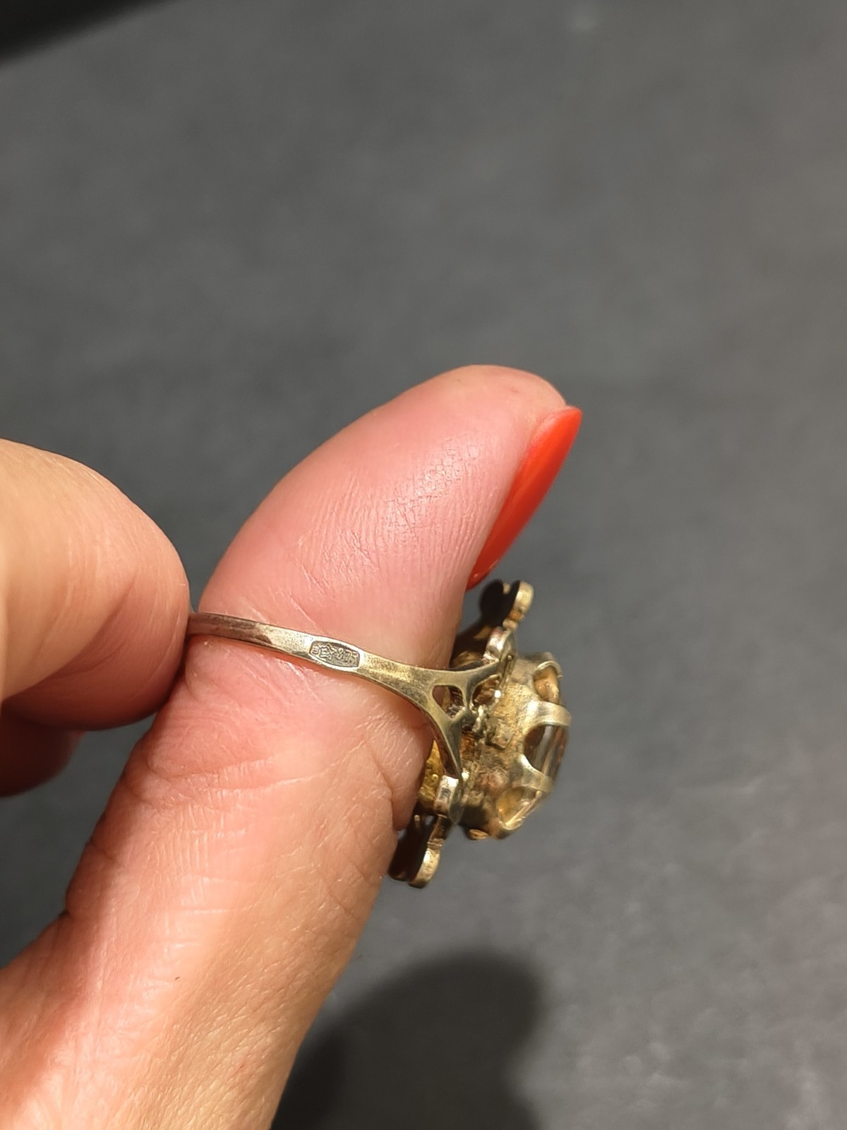 Vintage Silver 875 Ring Soviet Women’s Jewelry