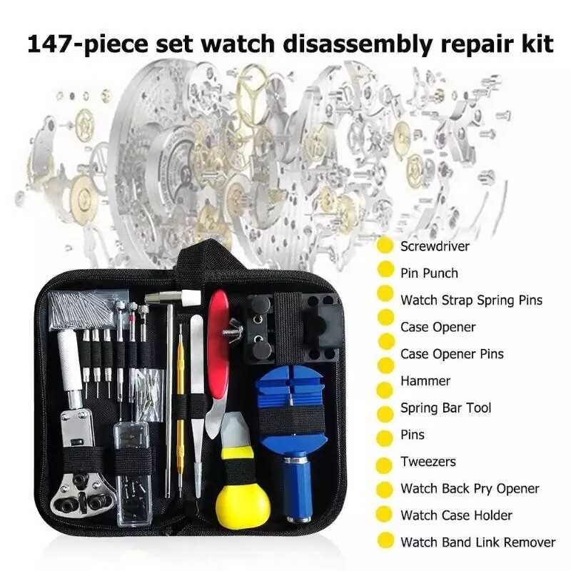 Watch Back Cover Case Opener Remover Battery Change Watchmaker Repair Tool Kit U