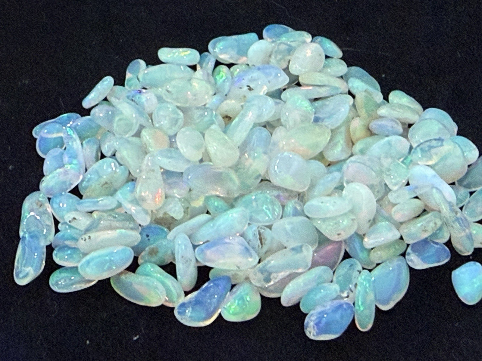 50 Carat Lot Natural Ethiopian Welo Opal Chips – Vibrant Multicolor Fire Play –