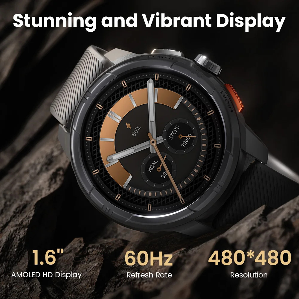 HAYLOU Solar Ultra GPS Smart Watch 1.6” AMOLED Display Rate Bluetooth Calls