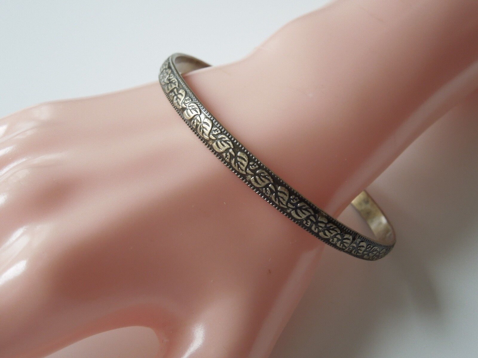 Bracelet Arm Jewelry Leaf Design Fashion Jewelry 13.9 G/Ø 6.6 Cm/B:0.5 Cm
