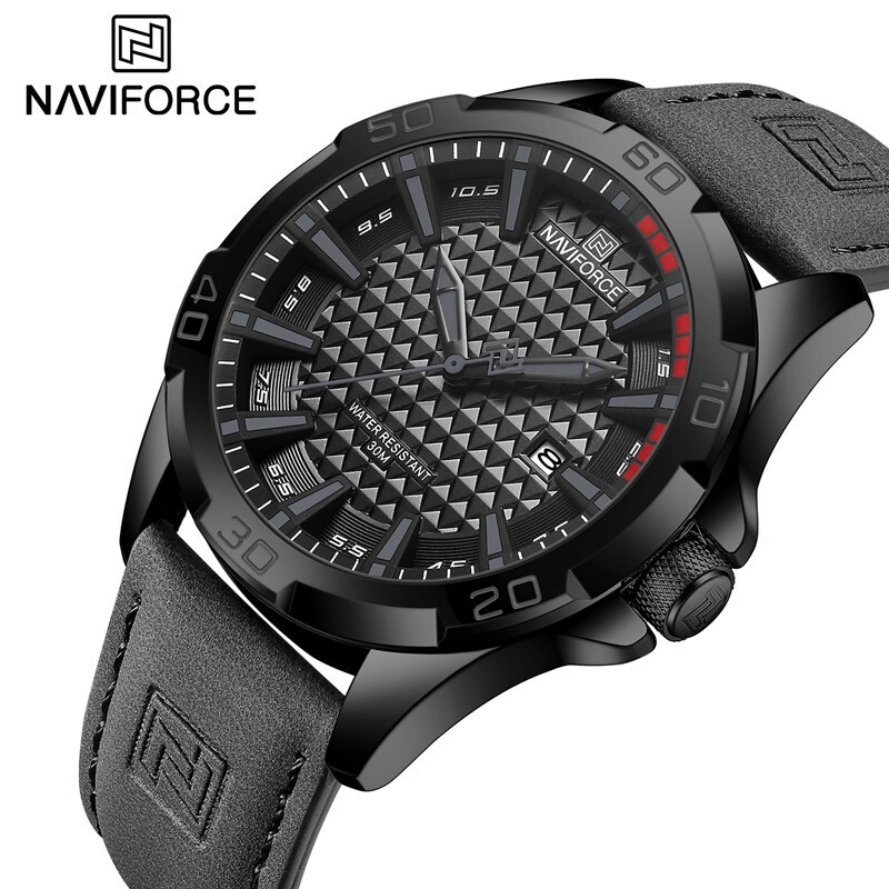 Top Brand NAVIFORCE Men’s Quartz Wrist Watch Sports Shockproof Waterproof Leathe