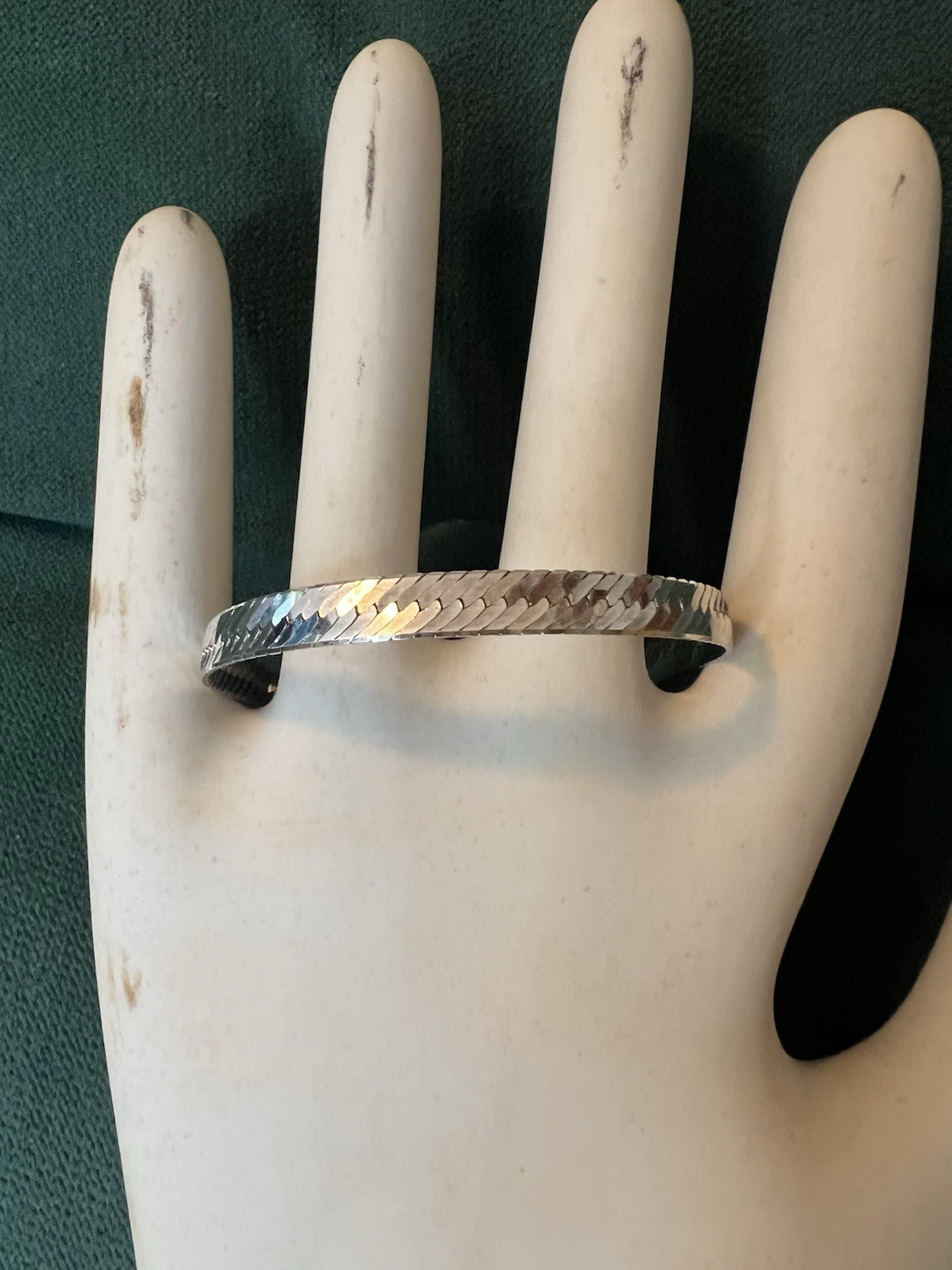 Italian Herringbone 7 Inch Bracelet 1/4 Inch Wide Unisex- Sterling Silver