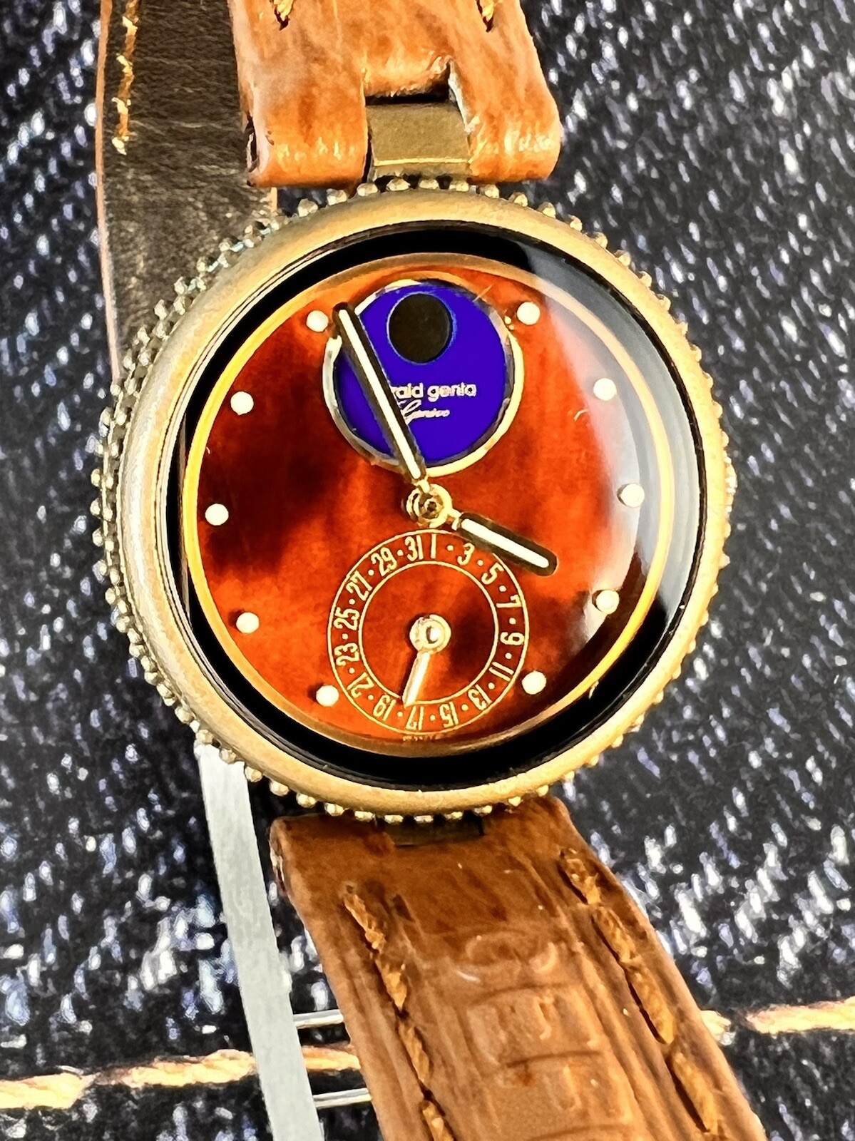 Gerald Genta Gefica Lady Ref.2939.7 Case Gold Plated 26mm Original Strap/ Deplo