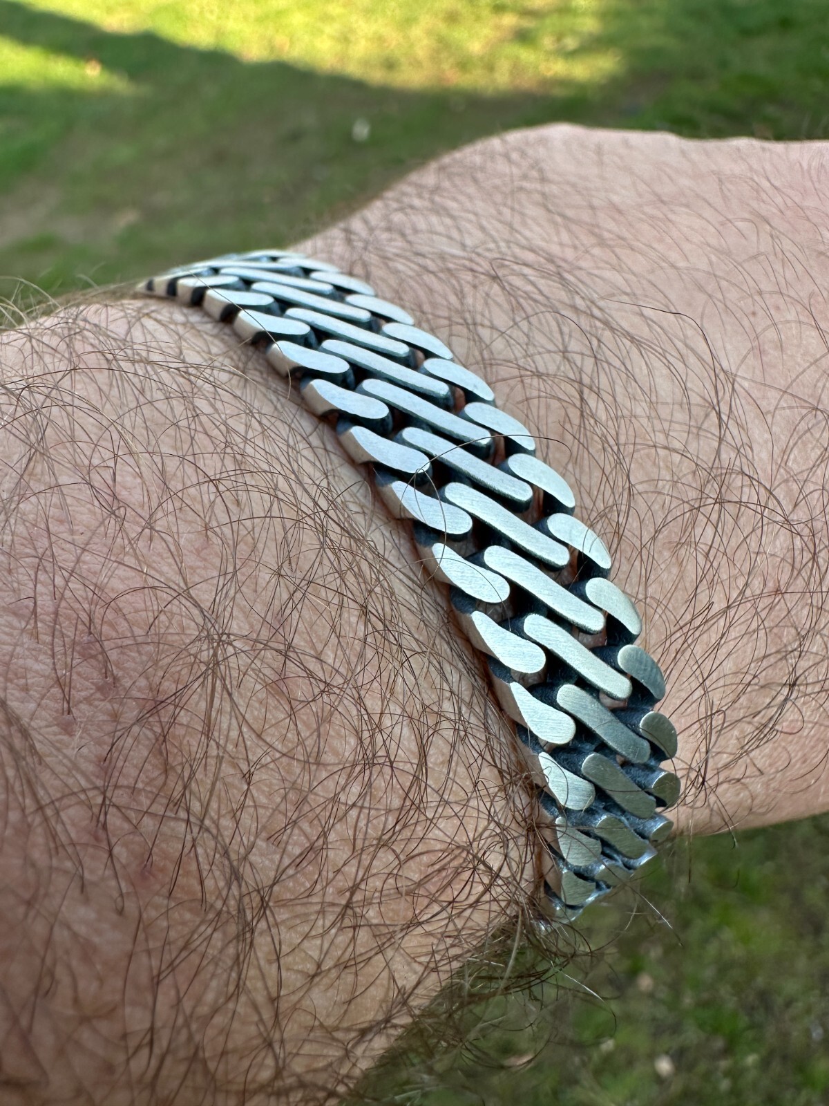 Custom Double Miami Cuban Figure Eight Link Bracelet 12mm Wide Real 925 Silver