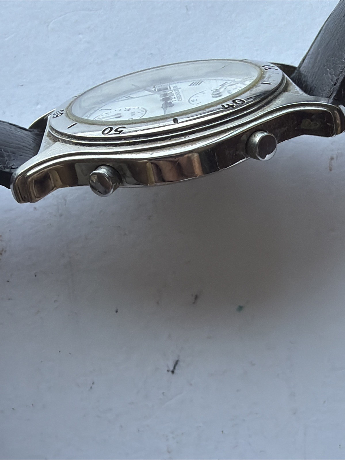 AX93 Yema Paris Chronograph Alarm 40mm Quartz Mens Watch Untested Sold As Is**