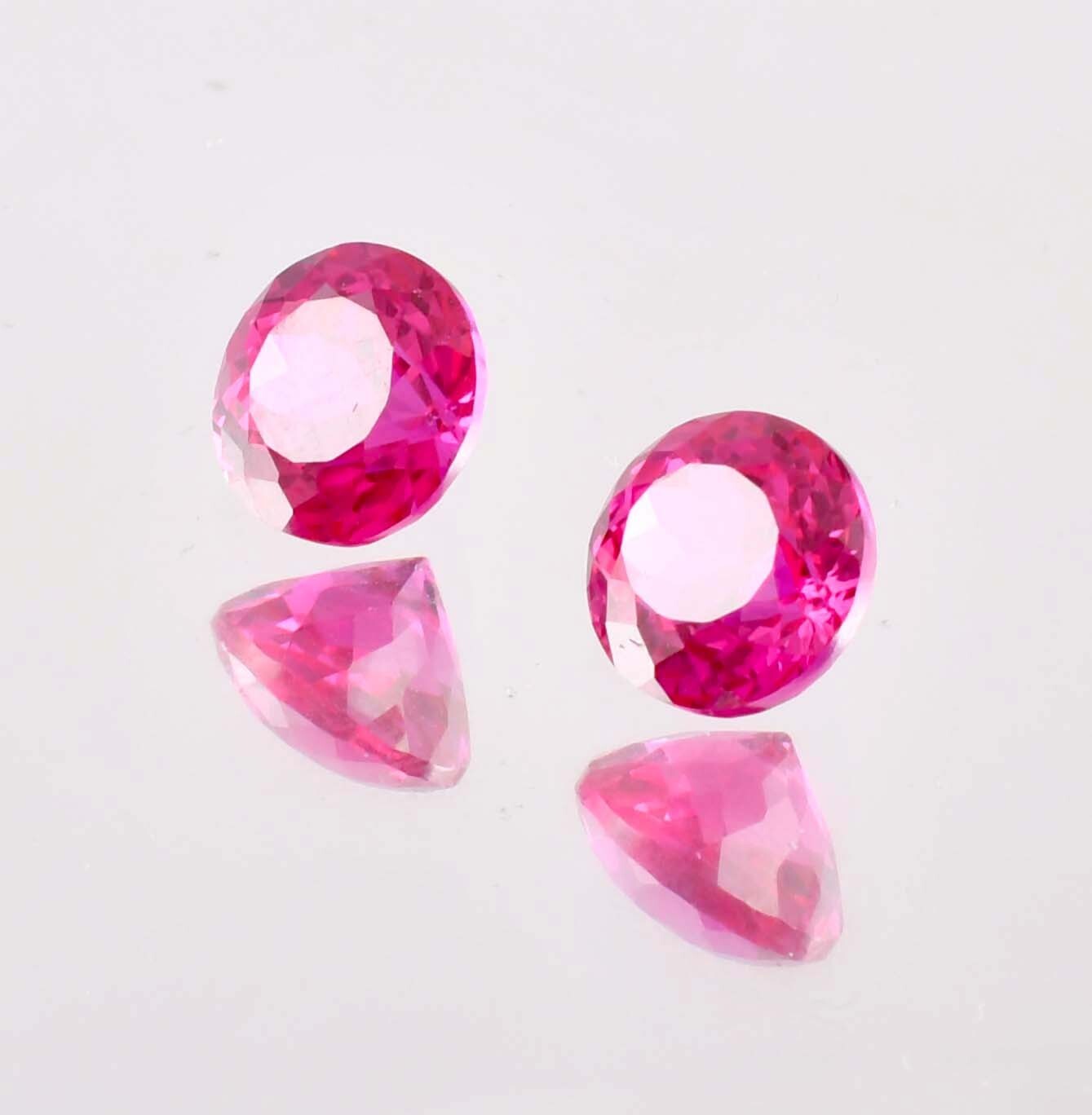 1Pair Flawless Natural Ceylon Pink Sapphire GIT Certified Gem All Size Available