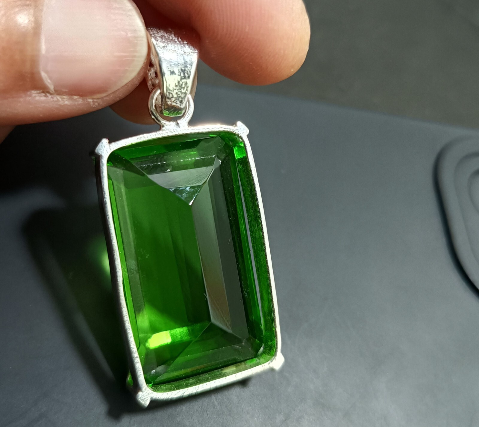 Certified Natural 70.45 Ct Brazilian Emerald Green Topaz Pendant Loose Gemstone