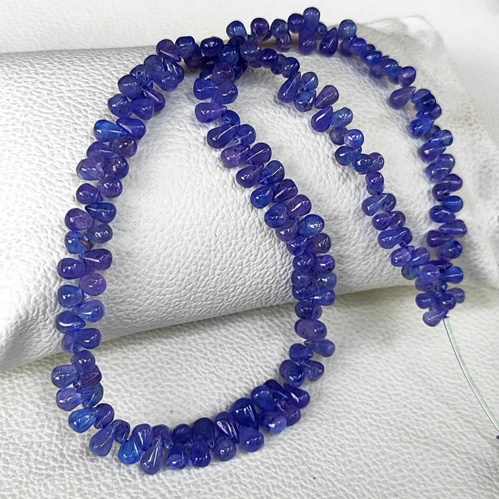 Tanzanite Smooth Teardrop Beads 6×4 to 7×5 mm 16″ Strand Genuine Tanzanian Gems