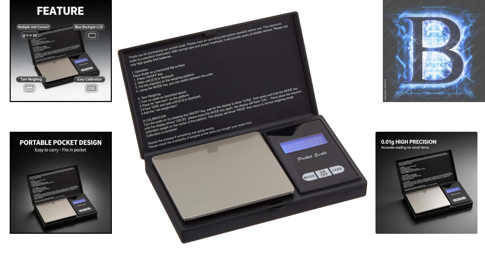 Lightweight 500g Mini Pocket Scale with Tare Function – Perfect for Herbs & More