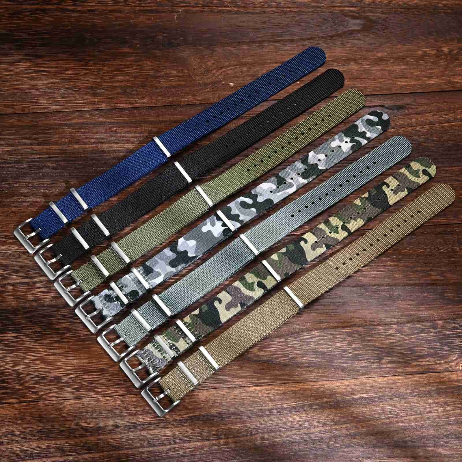BISONSTRAP Nylon Watch Band One Pieces Watch Strap 18mm 20mm 22mm Breatheble