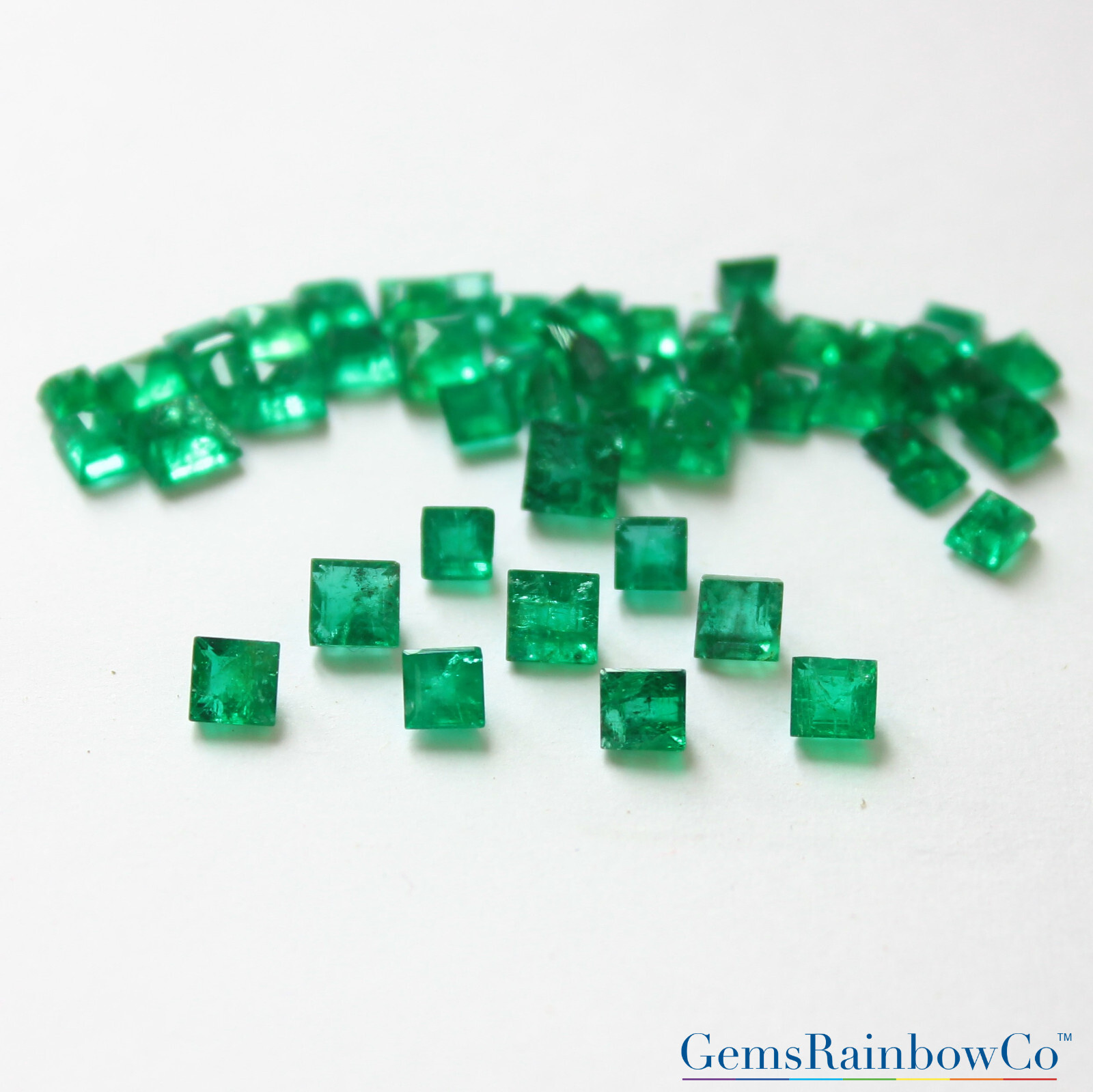Natural Emerald Multiple Shape And Size Green Faceted Loose Gemstones, #777.
