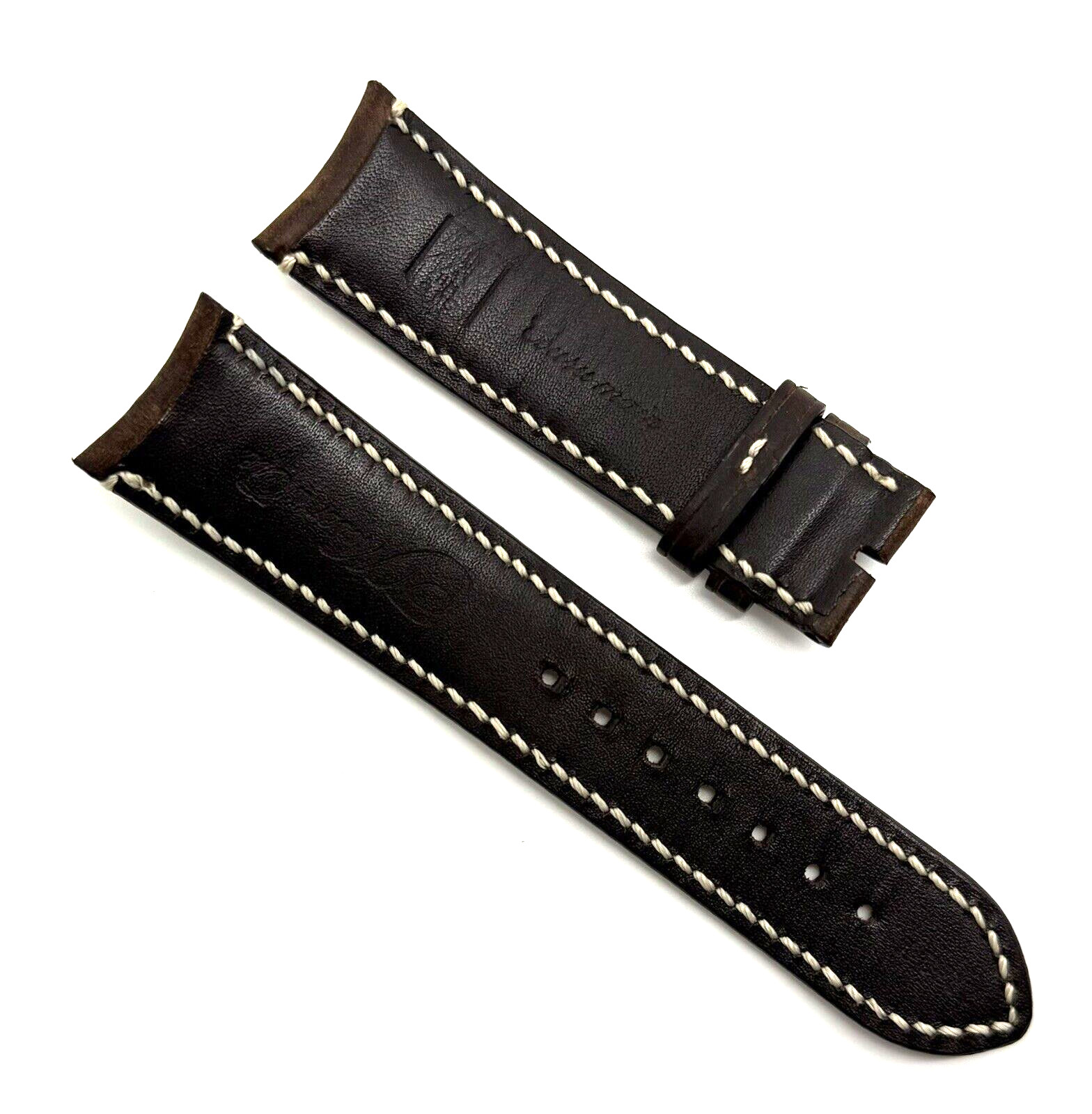 Authentic H. Moser & Cie 22mm x 20mm Brown Calfskin Leather Watch Strap Band OEM