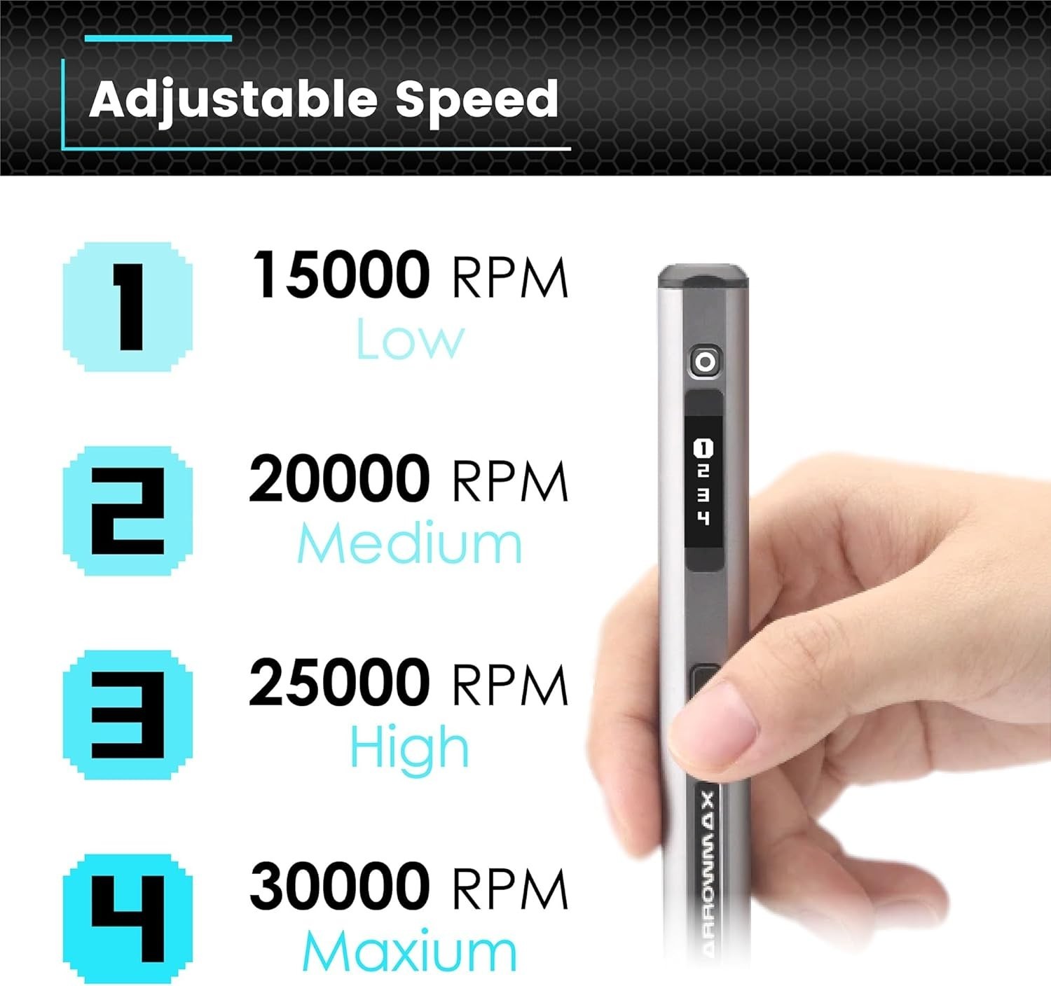 Compact Electric Engraving Tool with 30 Accessories and User Manual Included