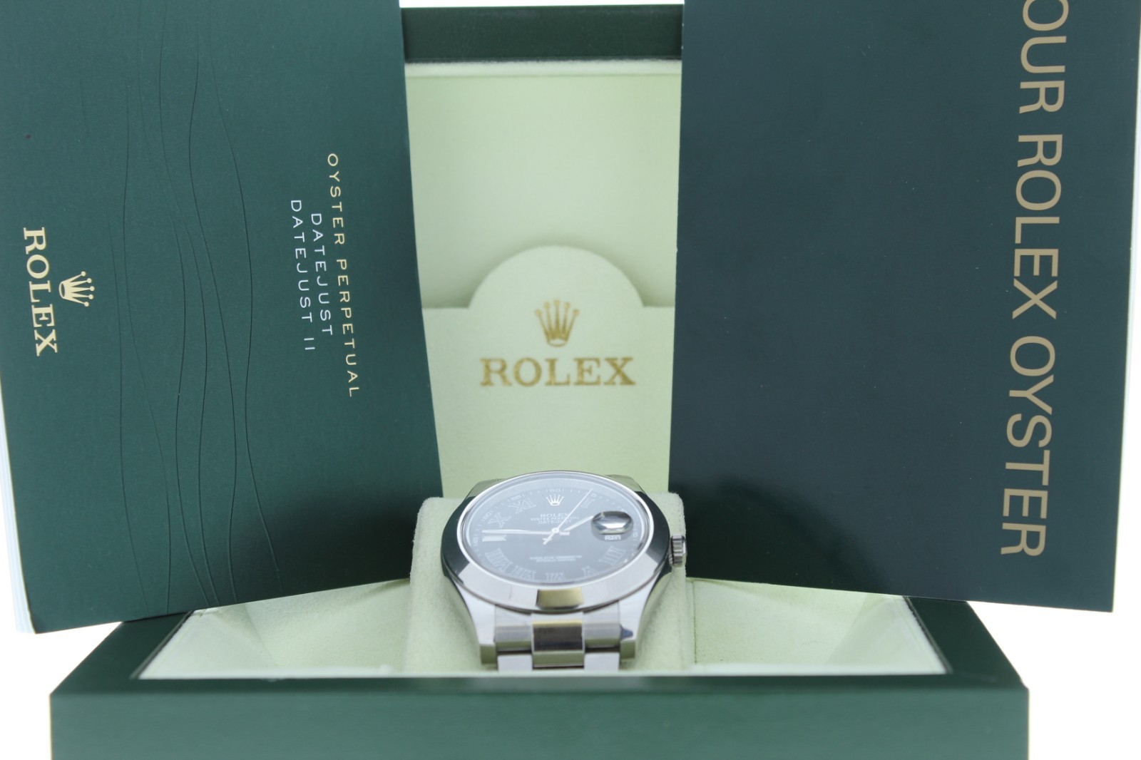 Rolex Datejust II 41mm 116300 Black Outlined Roman Dial Oyster Bracelet