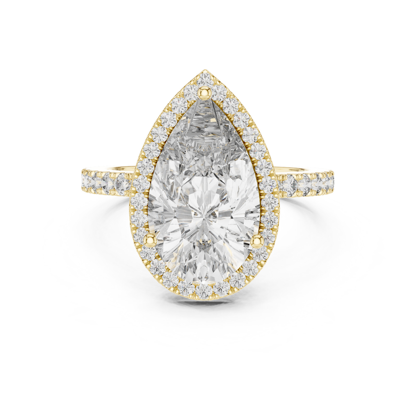 Lovely 3.95 Ct White Diamond Solitaire Ring. Gift for Love, FREE Diamond Studs