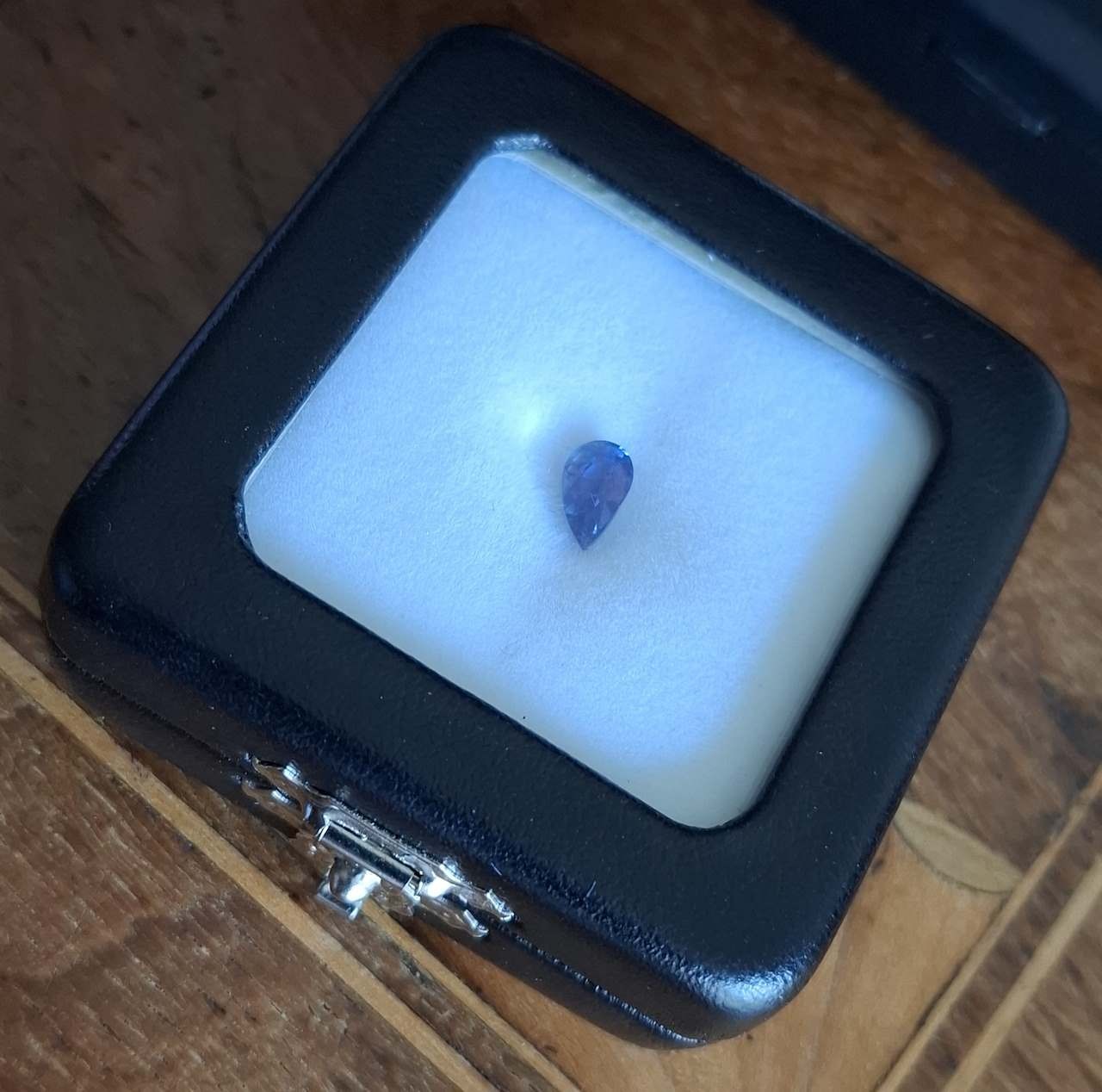 1.38ct FINE Ceylon Purple Sapphire Pear Cut Loose No Heat Treatment Sri Lanka