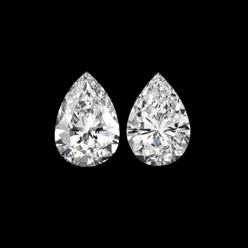 2.00 Ct Pear Cut Moissanite PAIR 7 x 10 MM D Color IF CLARITY Certified