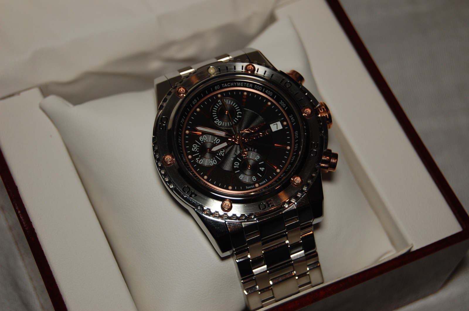 New Swiss Made Sector 890 25 Jewels Automatic Chronograph Valjoux 7750 Watch