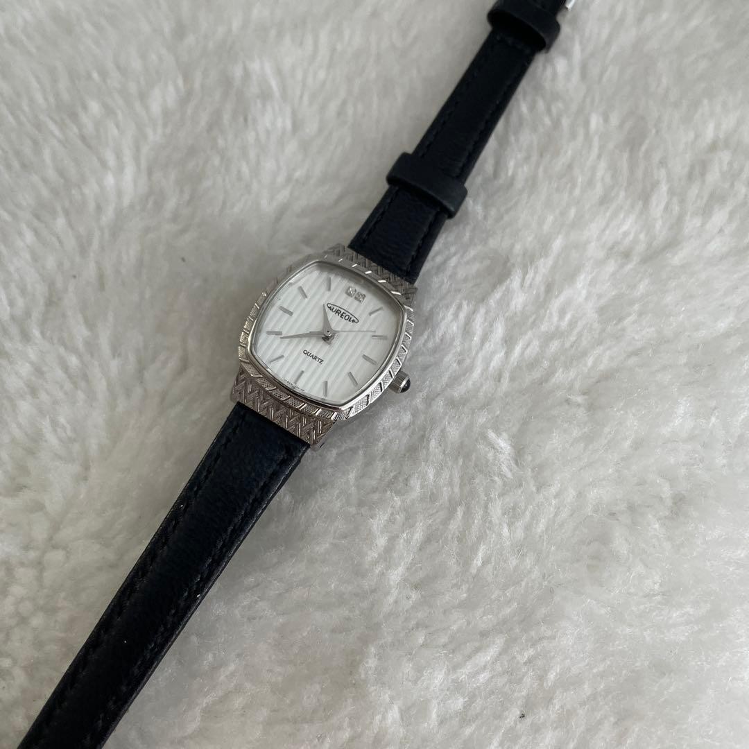 Aureole 1261-AUREOLE Quartz Black Dial Wristwatch