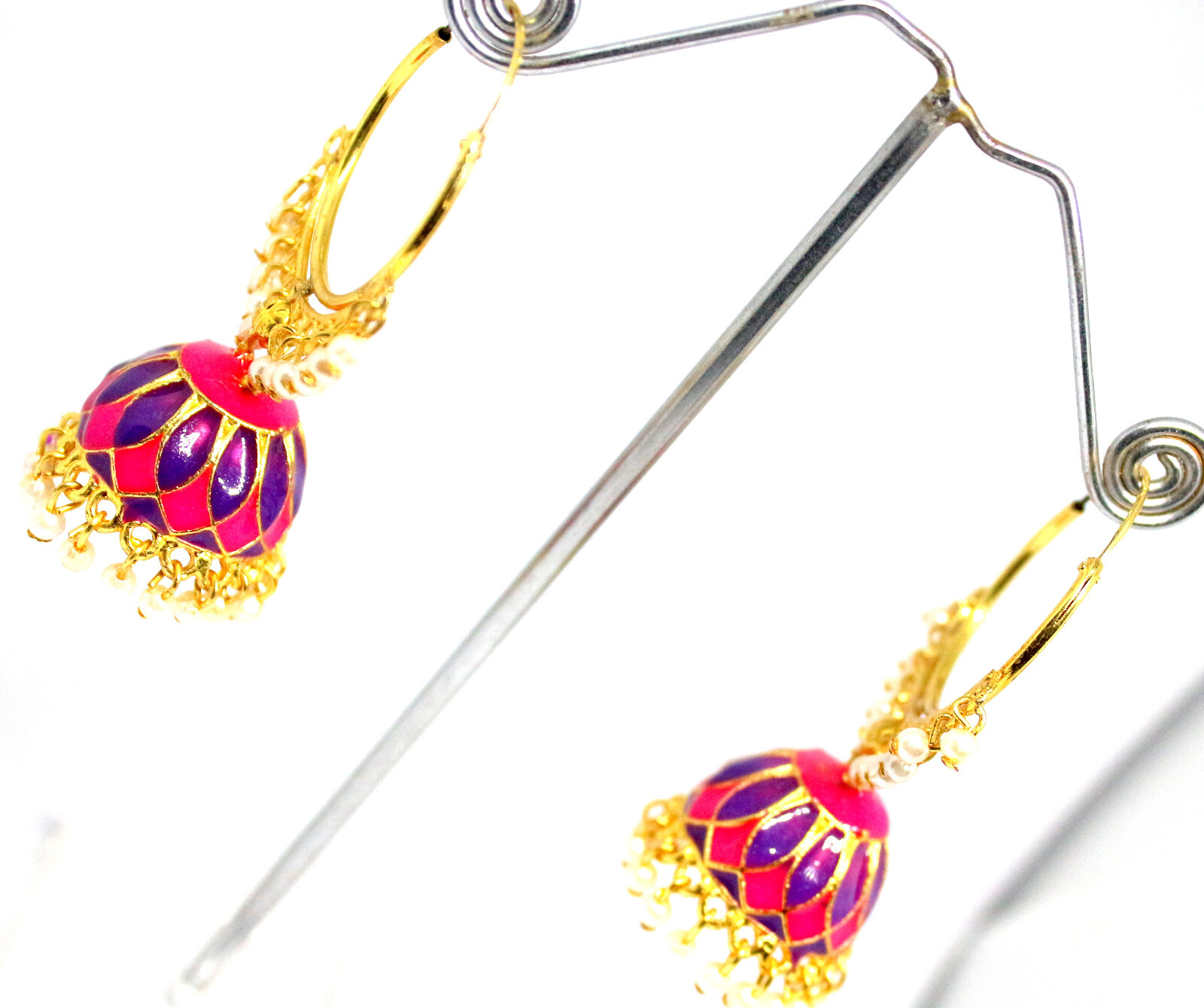 Jhumka Wedding Bridal Gold Plated Jhumki hoop Earring ethnic Partywear JH9