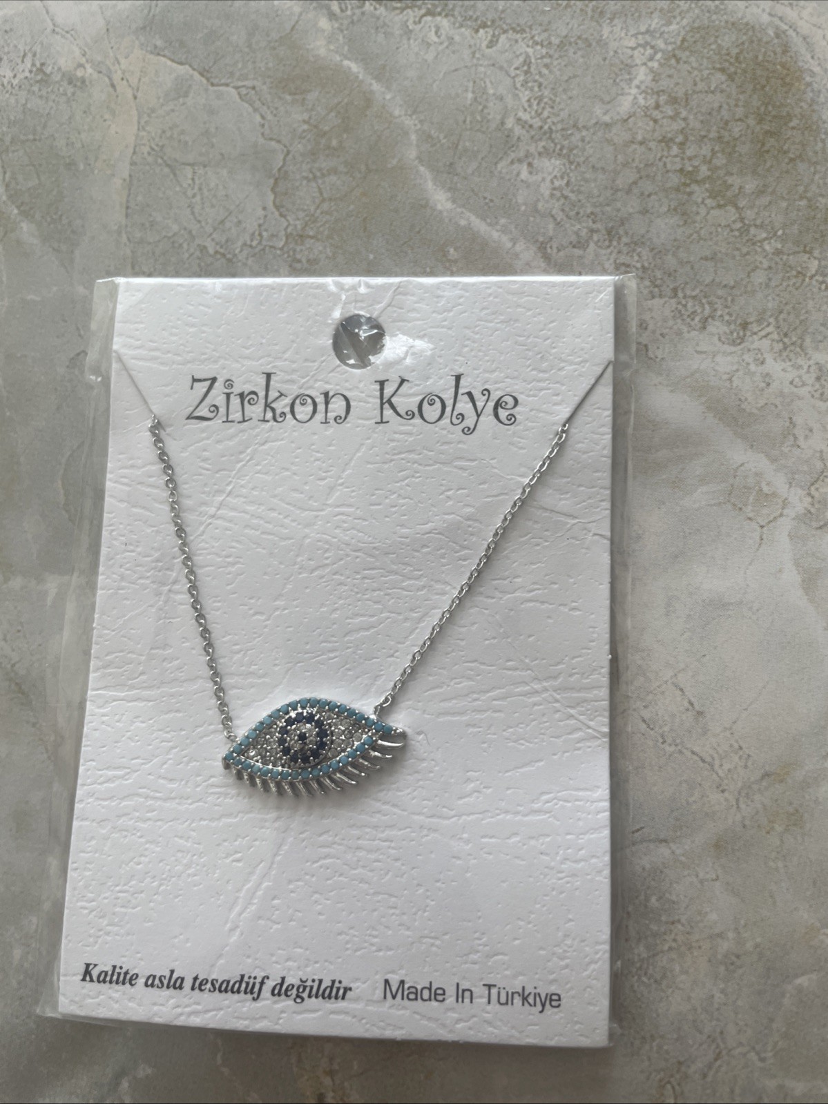 Zirkon Kolye Evil Eye Necklace