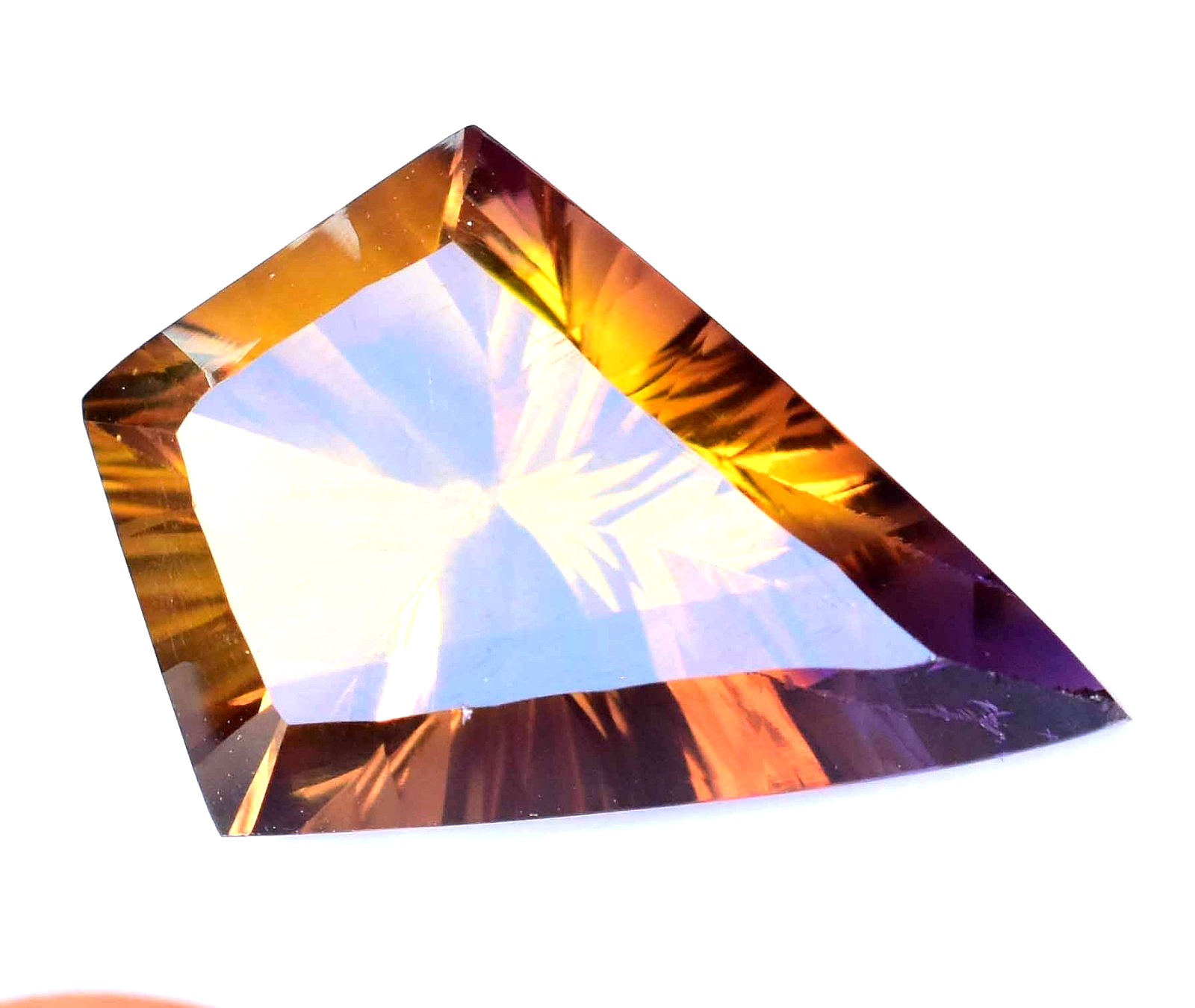 Natural Bolivia Ametrine Bi-Color 20.55 Ct Untreated Certified Loose Gemstone