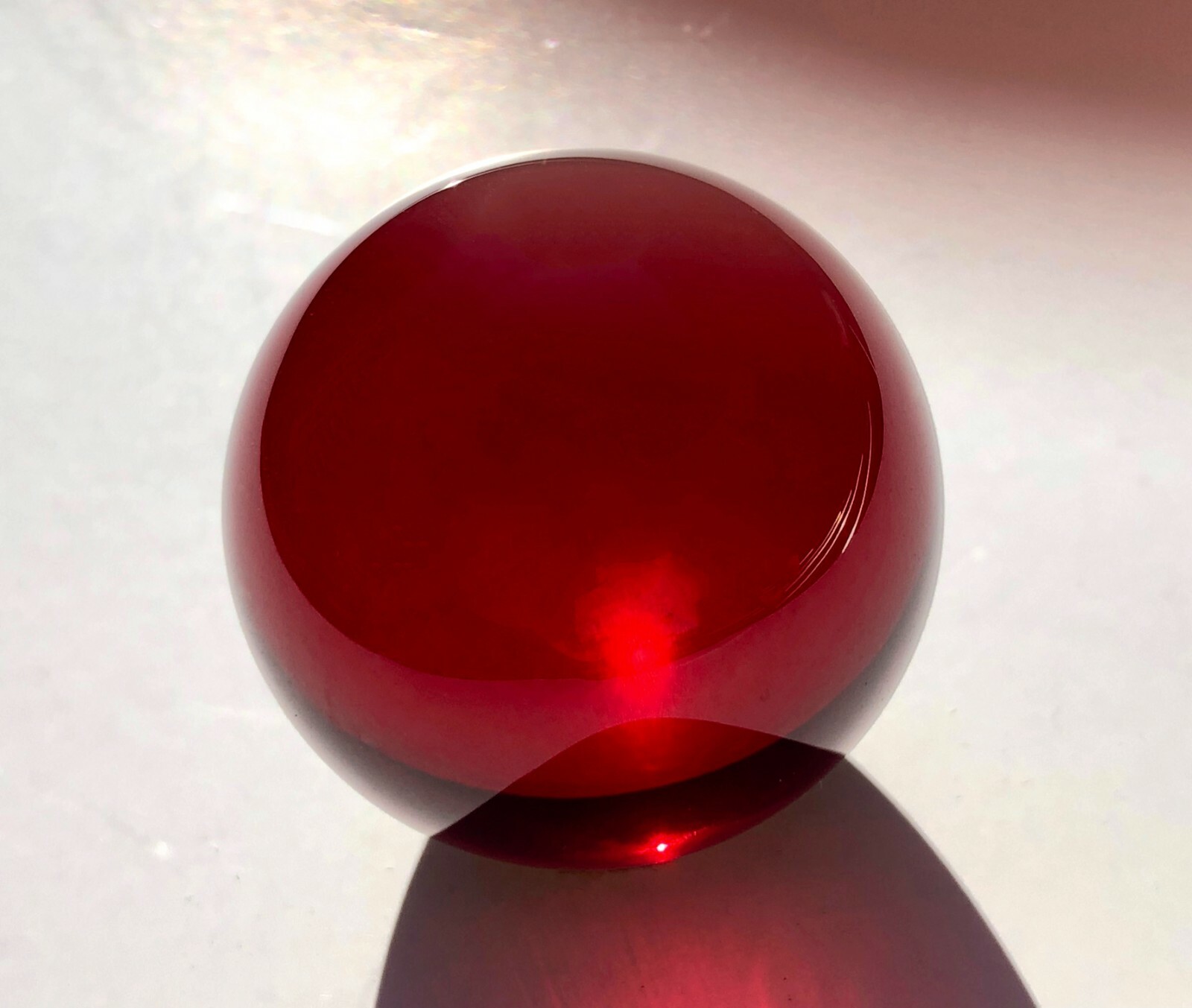 25mm Synthetic flame fusion ruby #5 Spheres Orb No Hole Lab Created Gem